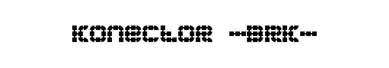Konector -BRK- font preview