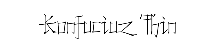 Konfuciuz Thin font preview