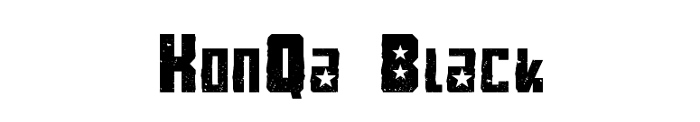KonQa Black font preview