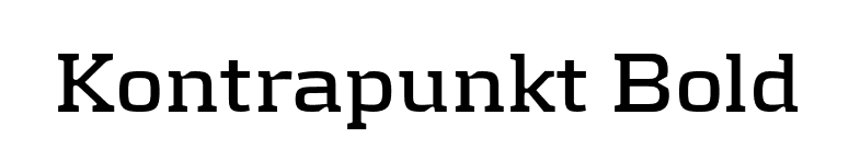 Kontrapunkt Bold font preview