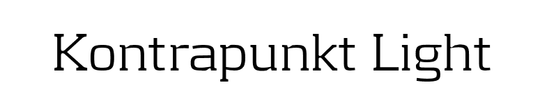 Kontrapunkt Light font preview