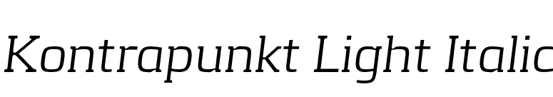 Kontrapunkt Light Italic font preview