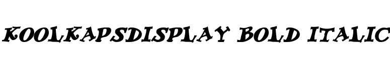 KoolKapsDisplay Bold Italic font preview