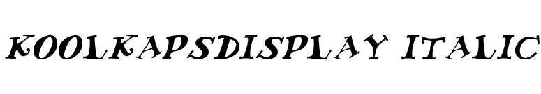 KoolKapsDisplay Italic font preview