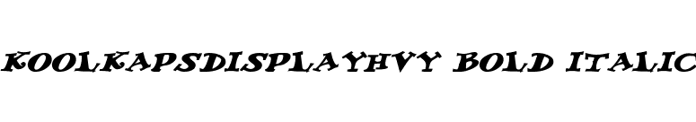KoolKapsDisplayHvy Bold Italic font preview