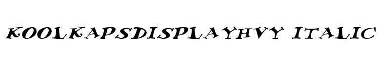 KoolKapsDisplayHvy Italic font preview