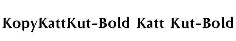 KopyKattKut-Bold Katt Kut-Bold font preview