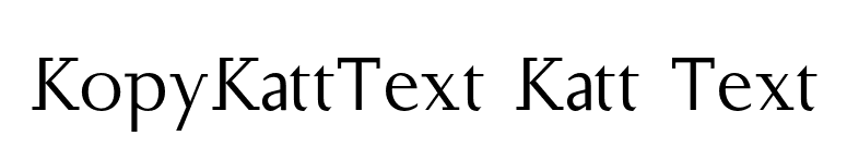 KopyKattText Katt Text font preview