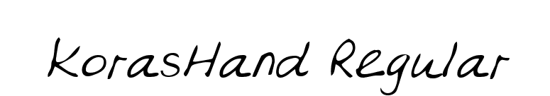 KorasHand Regular font preview