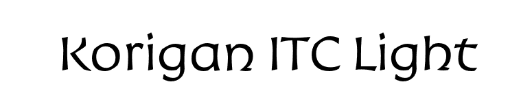 Korigan ITC Light font preview