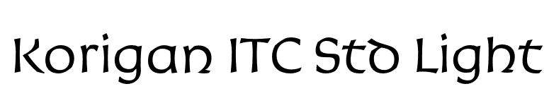 Korigan ITC Std Light font preview