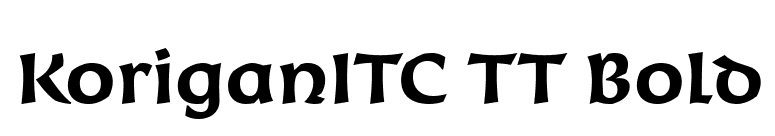 KoriganITC TT Bold font preview