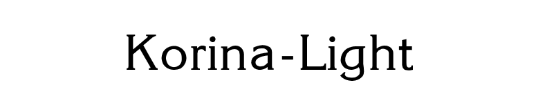 Korina-Light font preview