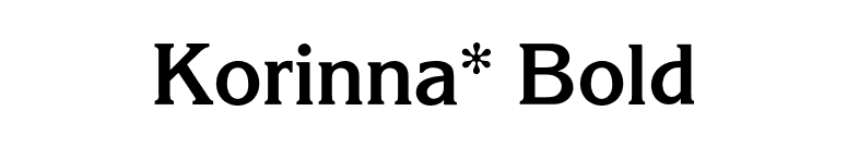 Korinna* Bold font preview