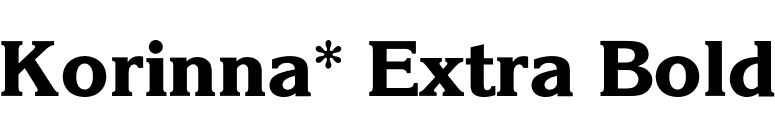 Korinna* Extra Bold font preview