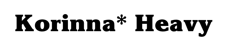 Korinna* Heavy font preview