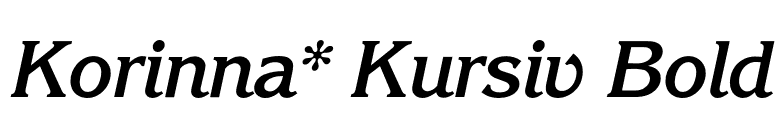 Korinna* Kursiv Bold font preview