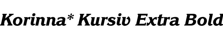 Korinna* Kursiv Extra Bold font preview