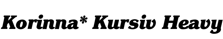 Korinna* Kursiv Heavy font preview