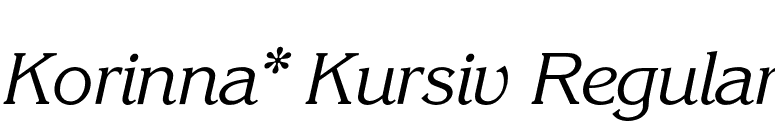 Korinna* Kursiv Regular font preview