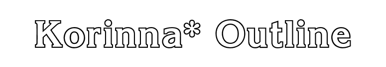 Korinna* Outline font preview
