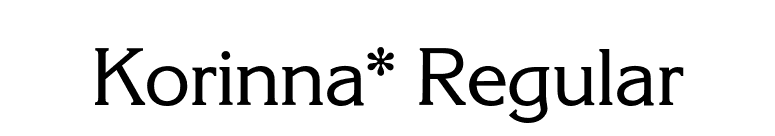 Korinna* Regular font preview