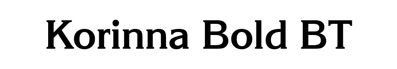 Korinna Bold BT font preview