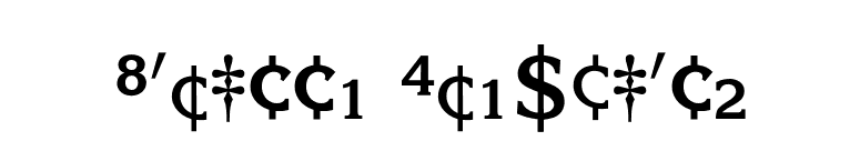 Korinna Fractions font preview