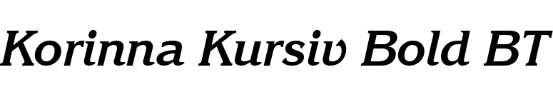 Korinna Kursiv Bold BT font preview