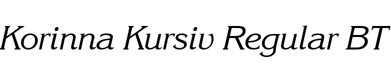 Korinna Kursiv Regular BT font preview
