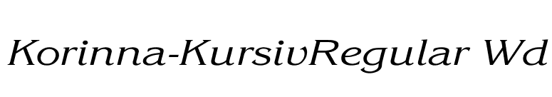 Korinna-KursivRegular Wd font preview