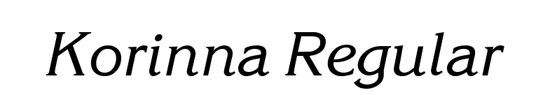 Korinna Regular font preview