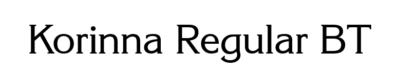 Korinna Regular BT font preview