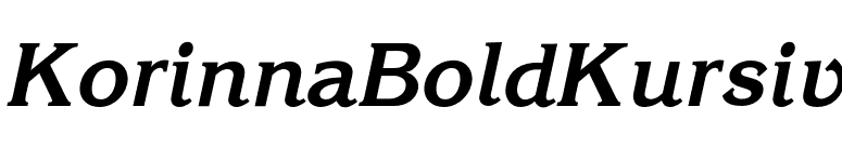 KorinnaBoldKursiv font preview