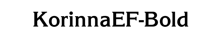 KorinnaEF-Bold font preview
