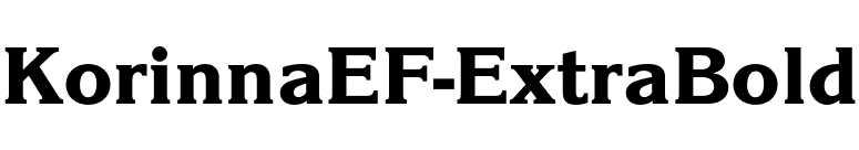 KorinnaEF-ExtraBold font preview