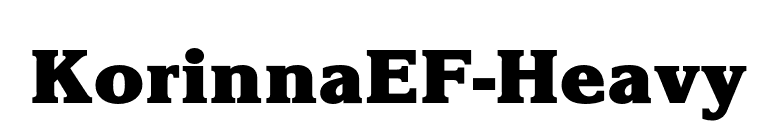 KorinnaEF-Heavy font preview