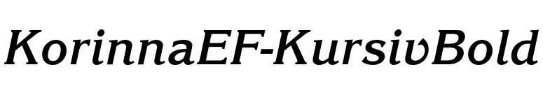 KorinnaEF-KursivBold font preview