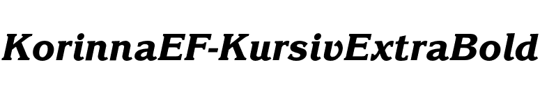 KorinnaEF-KursivExtraBold font preview