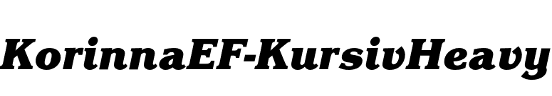 KorinnaEF-KursivHeavy font preview