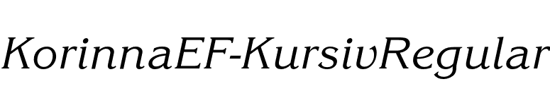 KorinnaEF-KursivRegular font preview