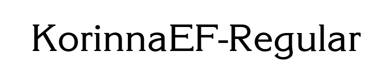 KorinnaEF-Regular font preview