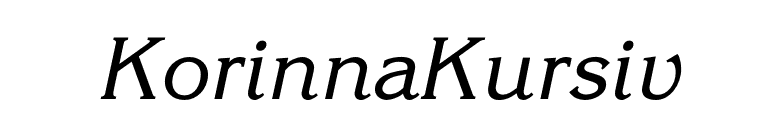 KorinnaKursiv font preview