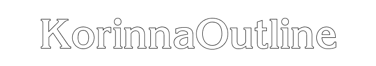 KorinnaOutline font preview