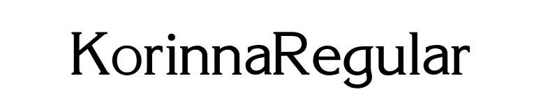 KorinnaRegular font preview