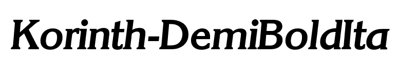 Korinth-DemiBoldIta font preview