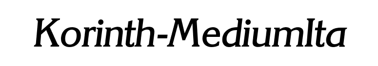 Korinth-MediumIta font preview