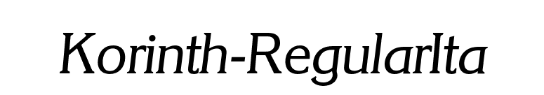 Korinth-RegularIta font preview