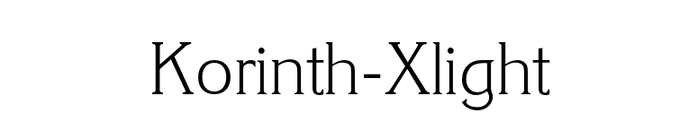 Korinth-Xlight font preview