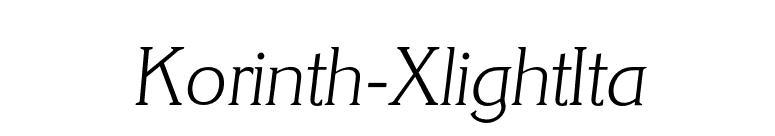Korinth-XlightIta font preview